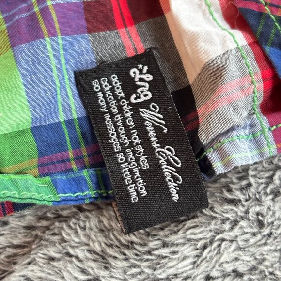 LRG Lifted Research Group Wovens Mens Shirt XL Western Plaid Pearl Snap 19093 - Picture 9 of 10